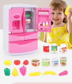 360Home Kinderspielzeug Haushaltsgeräte rosa Kühlschrank Küche Spielzeug